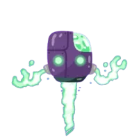 Small purple robot